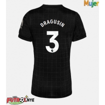 Camiseta Tottenham Hotspur Radu Dragusin #3 Visitante Equipación para mujer 2025-26 manga corta